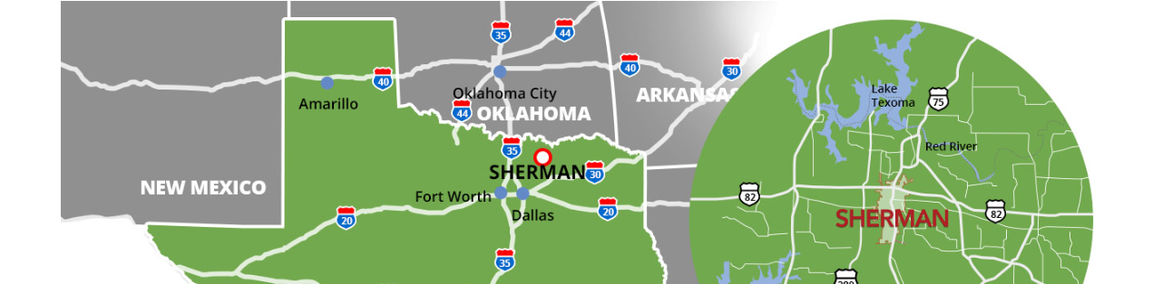 Maps of Sherman, TX